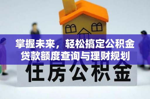 宾县掌握未来，轻松搞定公积金贷款额度查询与理财规划
